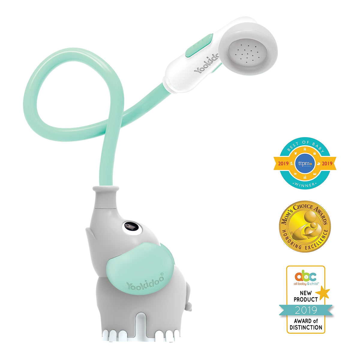 Yookidoo bath toy for later stages after newborn use.