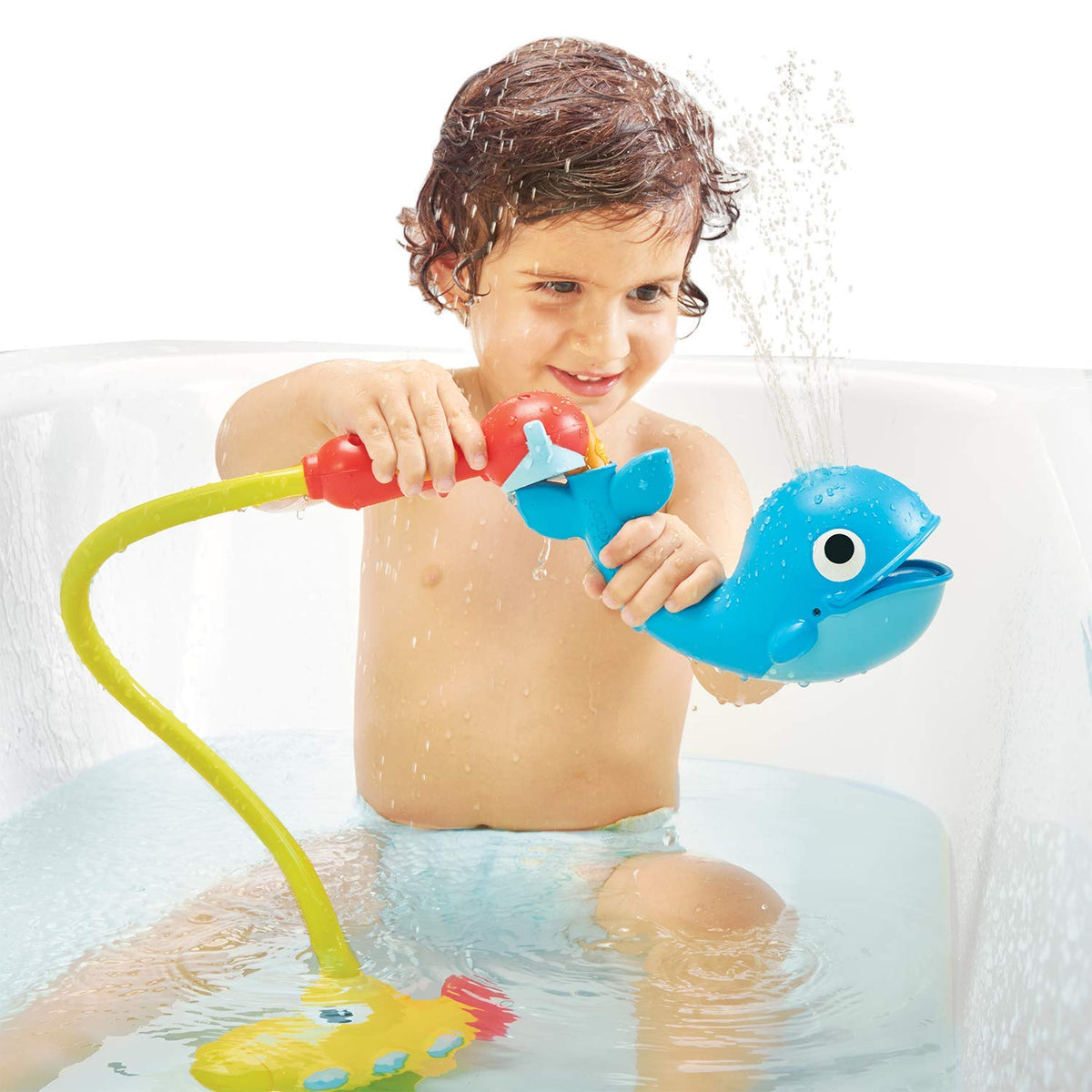 Yookidoo battery-operated water circulation pump recycles bath water