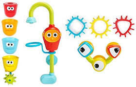 Yookidoo Bay Bath Toddler Toys suction cups attach securely to tub for mess-free play.