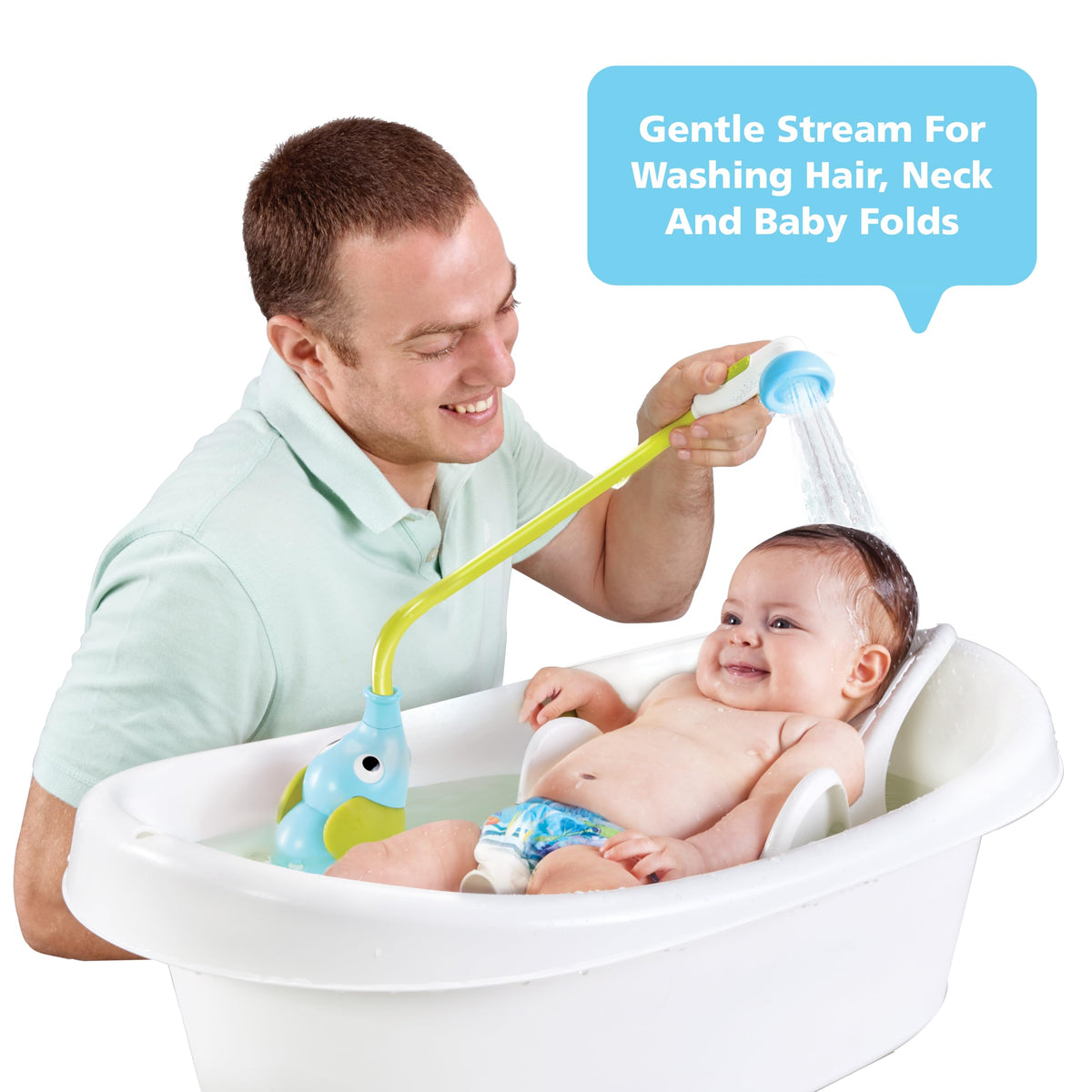 Yookidoo Elephant trunk close-up shows soft safety-focused design for bath time.