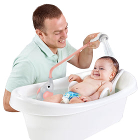 Yookidoo elephant trunk flow control for adjustable rinsing