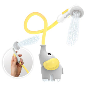 Yookidoo Elephant trunk sprayer delivers a gentle bath rinse for your baby.