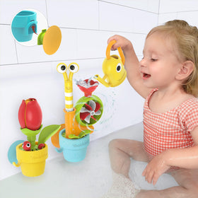 Yookidoo Garden Adventure flower petal reveal – interactive learning during bath water play.