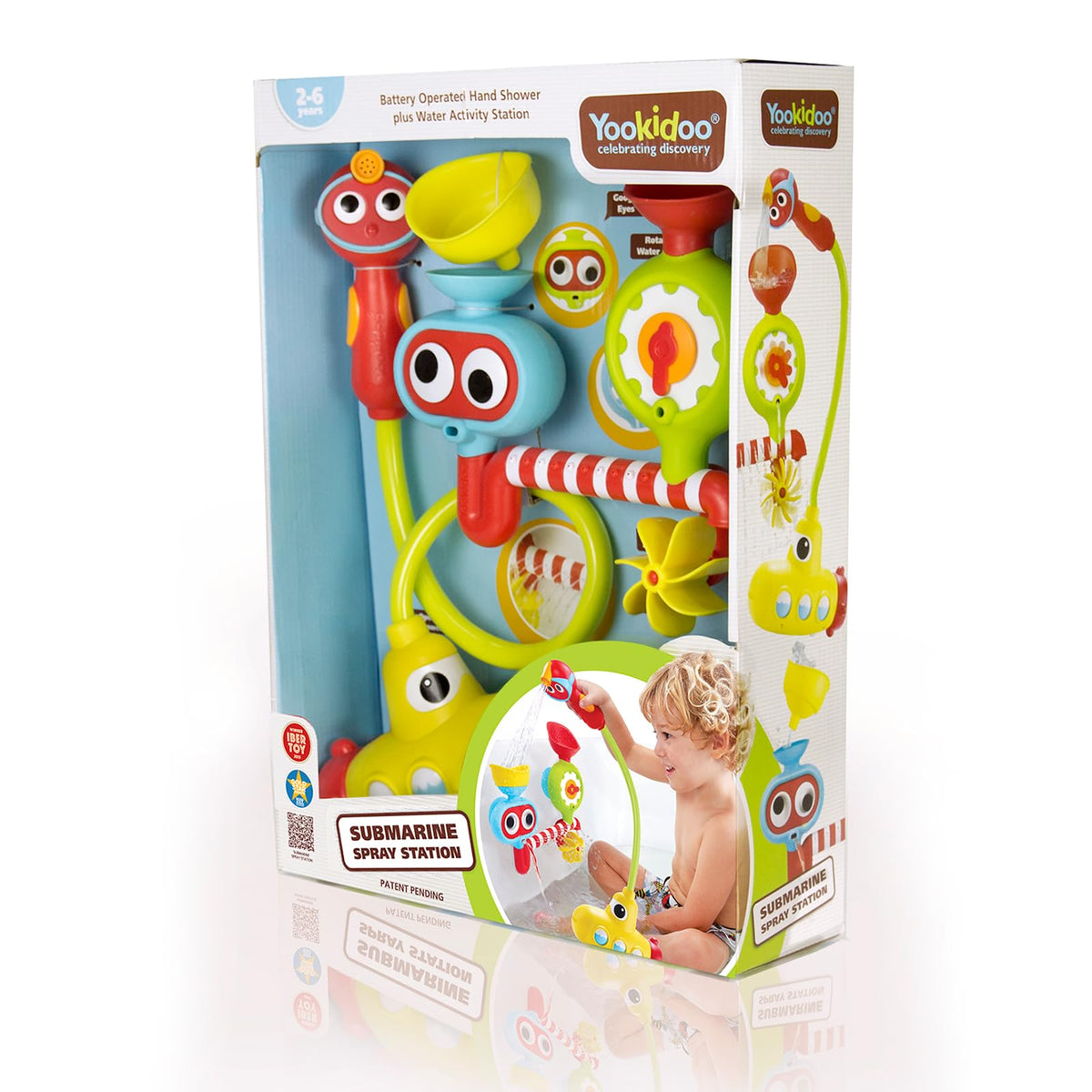 Yookidoo Submarine encourages independent bath time play and sensory exploration for toddlers.