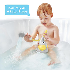 Yookidoo materials blend durable plastic, cotton and beads for safe play.