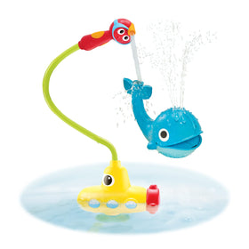 Yookidoo submarine spray whale toy engaging toddlers during bath play