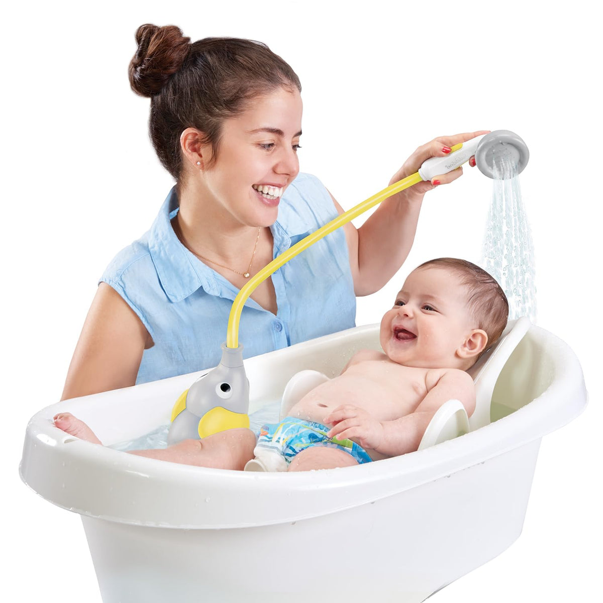 Yookidoo tub-or-sink use for flexible bathtime setups.