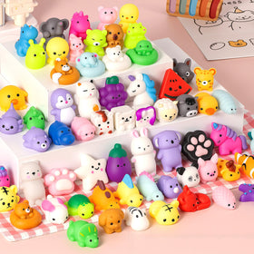 Yooshi soft mochi squishies close-up for stress relief and play