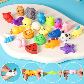 Yooshi storage box open revealing mini squishies and organizers