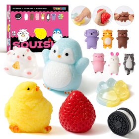 Yooshi Taba strawberry squishy promotes stress relief and tactile play.