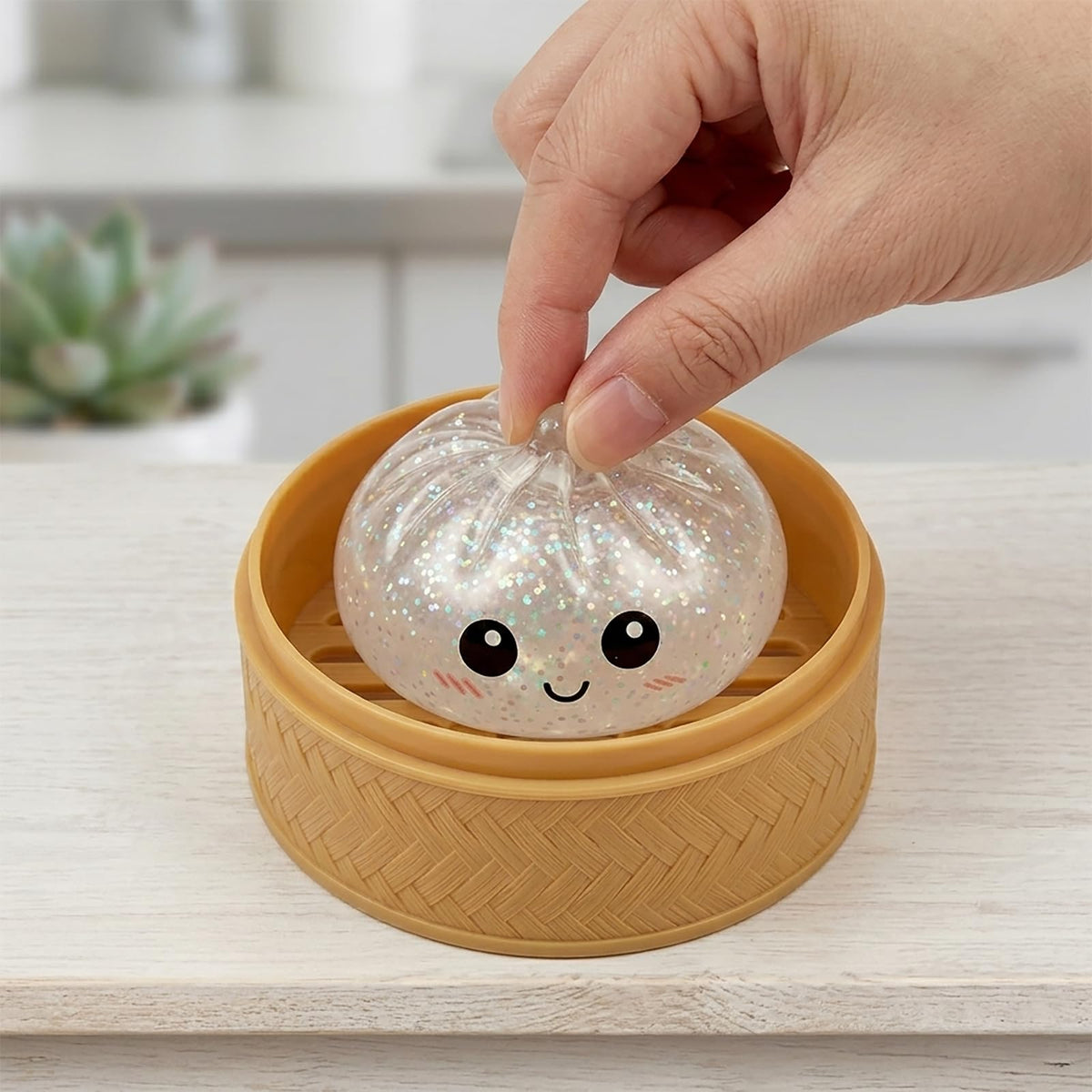 Yooyee glitter dumpling squishies as a fidget toy for all ages