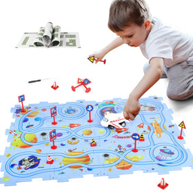 Yooyid new puzzles track car engages kids with imaginative play and learning