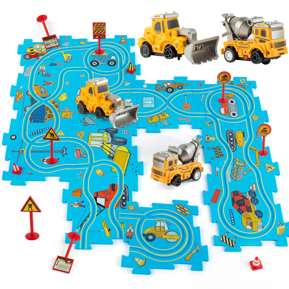 YOOYID plastic puzzles with track car boost hands-on problem solving