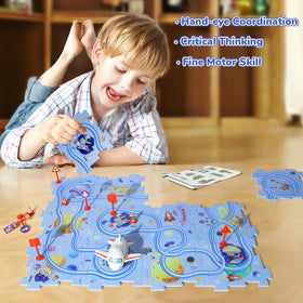 Yooyid puzzle pieces road signs help develop problem-solving during route exploration