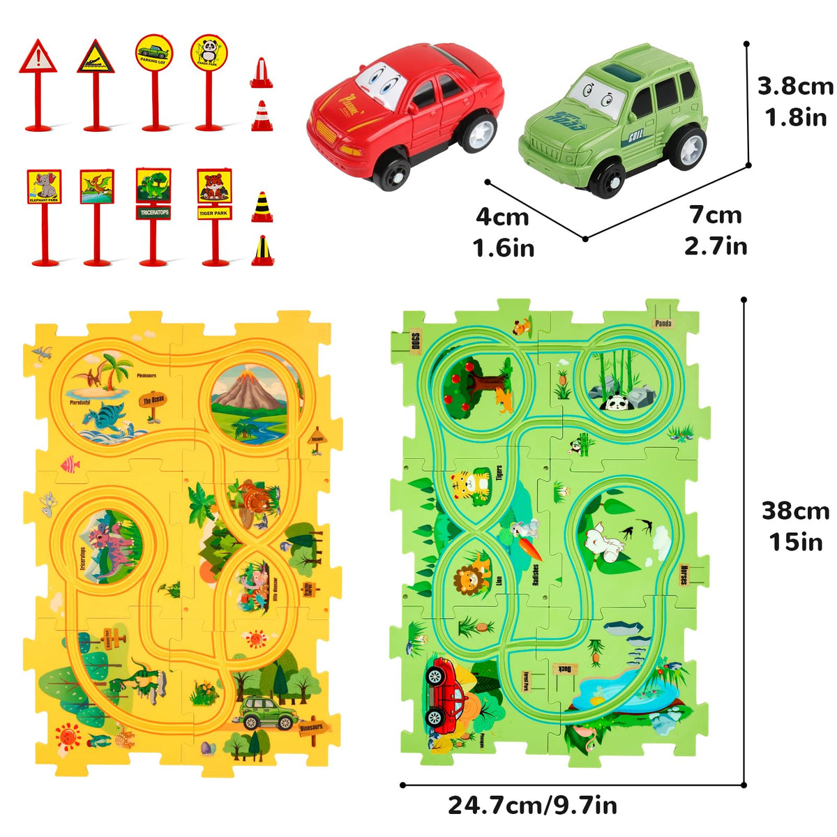YOOYID safe ABS plastic pieces with smooth edges for safe, durable play