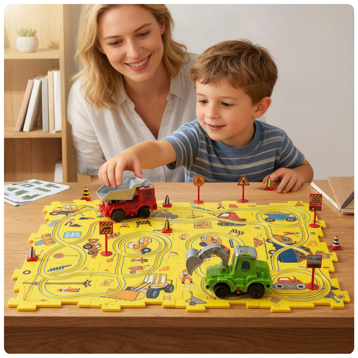 YOOYID Track signs and toy cars support route planning.