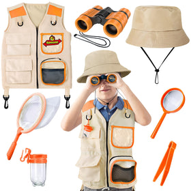 YOPINSAND Kids Explorer Kit vest worn by child for outdoor exploration