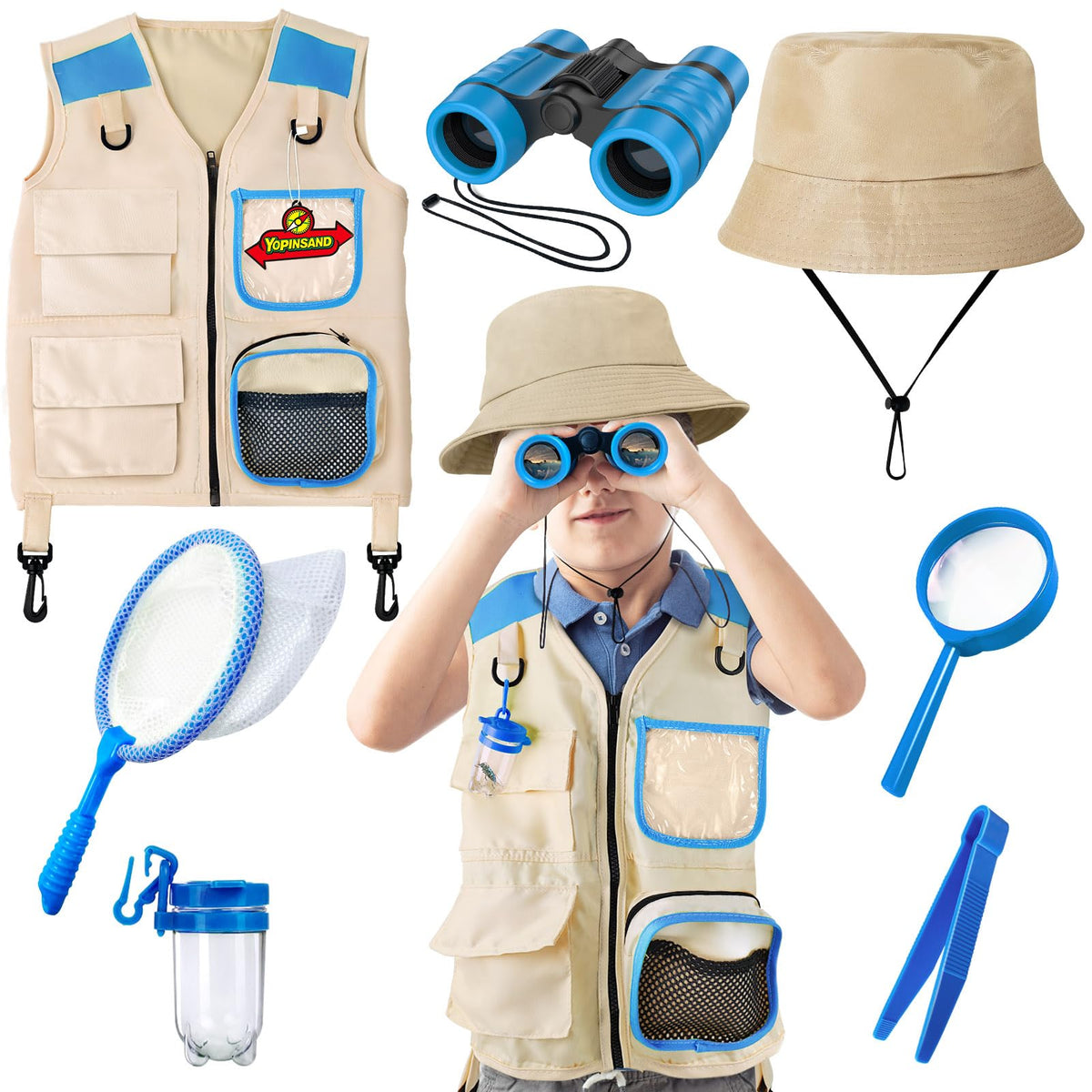 YOPINSAND explorer vest for sun protection during outdoor adventures.