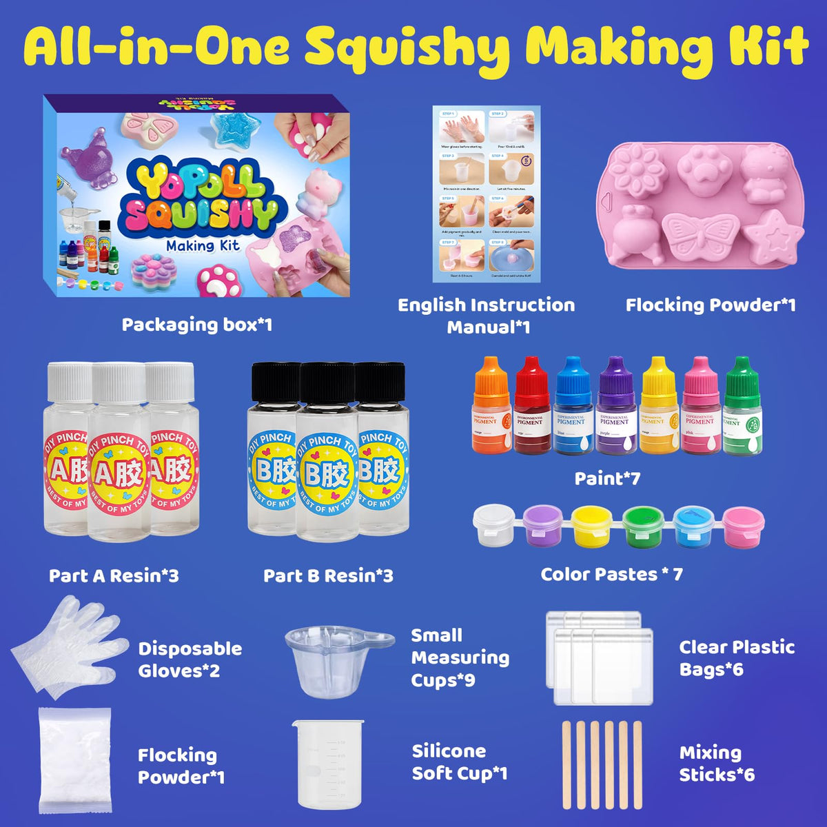 YoPoll color pastes in the kit let you craft vivid textures and unique finishes.