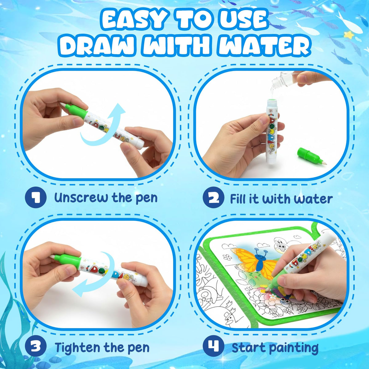 YoPoll Water Pen for Toddlers — easy grip pen designed for small hands