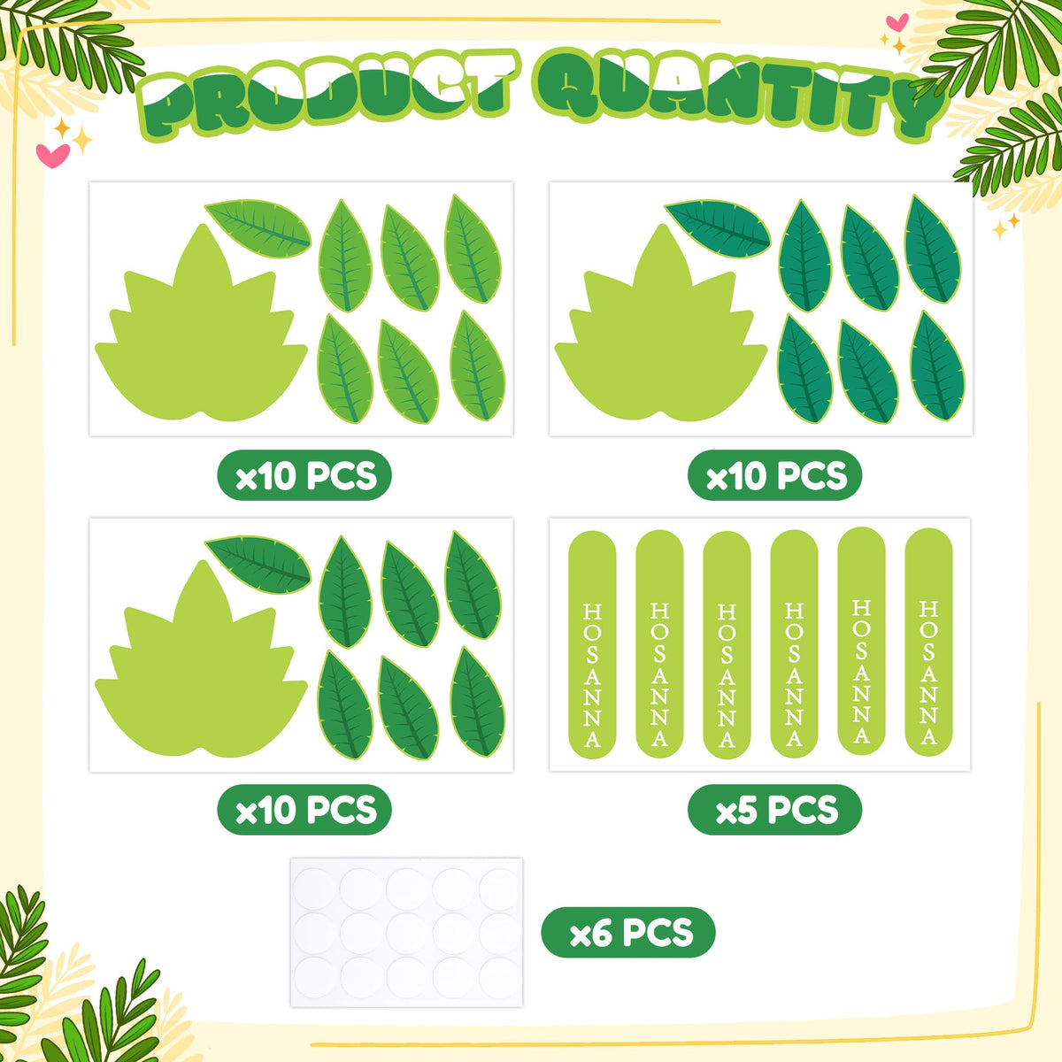 Yopyame adhesive dots for easy, mess-free palm craft assembly