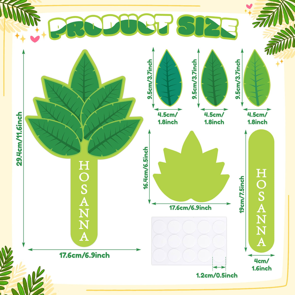 Yopyame palm stems die-cut for quick DIY assembly during Holy Week
