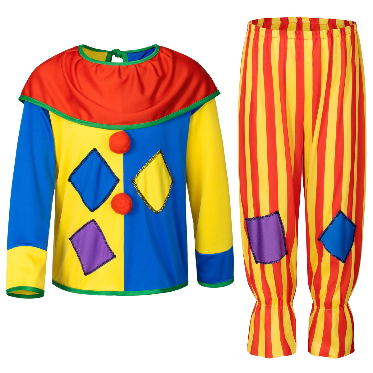 Yoroka clown costume pants for active kids; comfortable fit for movement.
