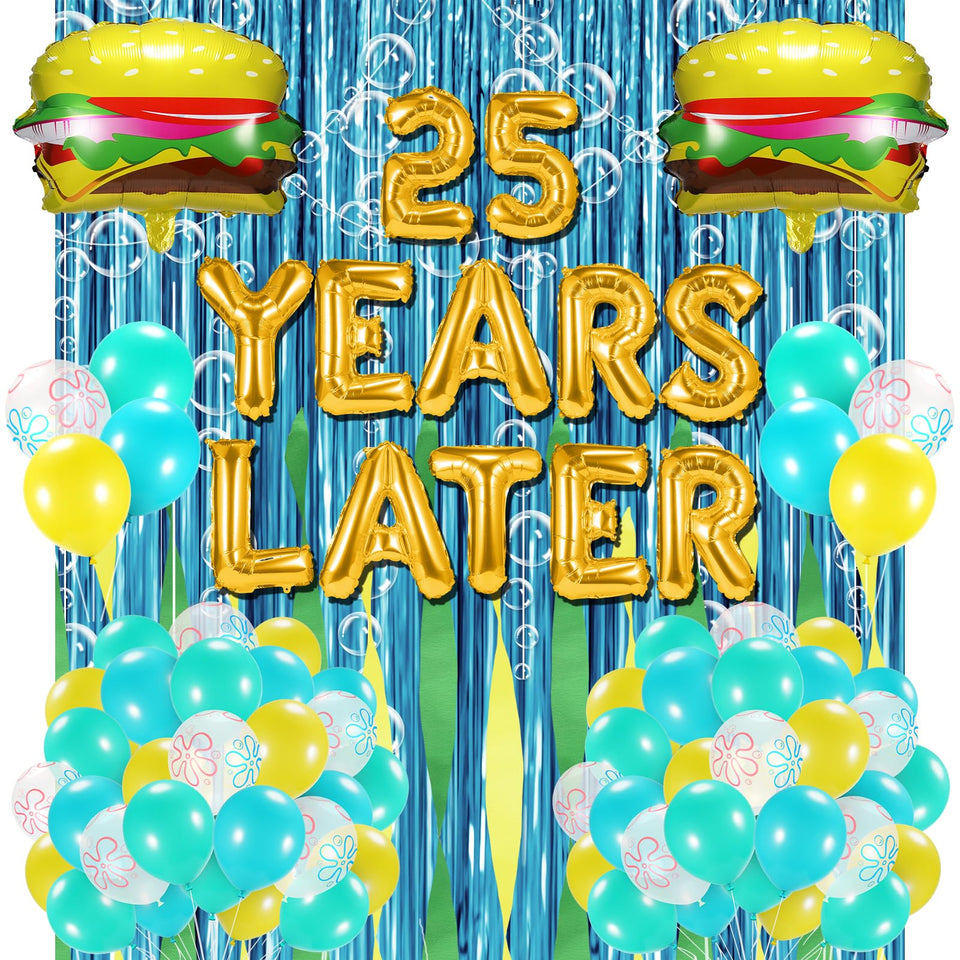YORR Sponge twenty-fifth birthday decorations for an ocean-themed celebration