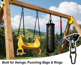 YOSE complete swing set includes all hardware for a ready-to-hang experience.