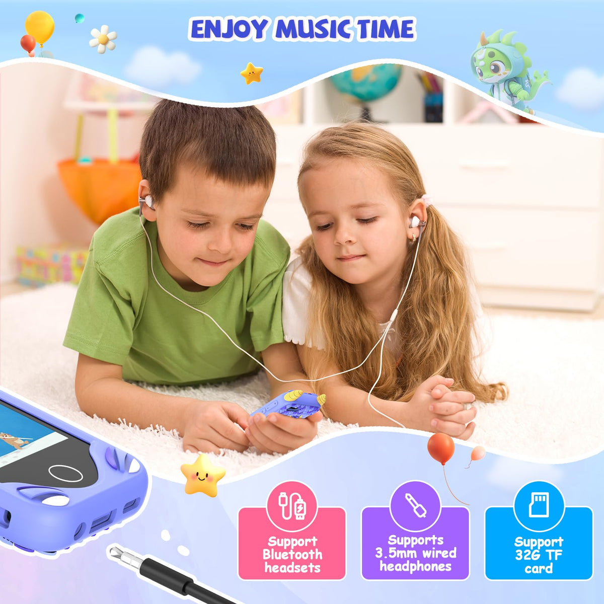 Yosfeng Unicorn-case protects the toy phone from drops.