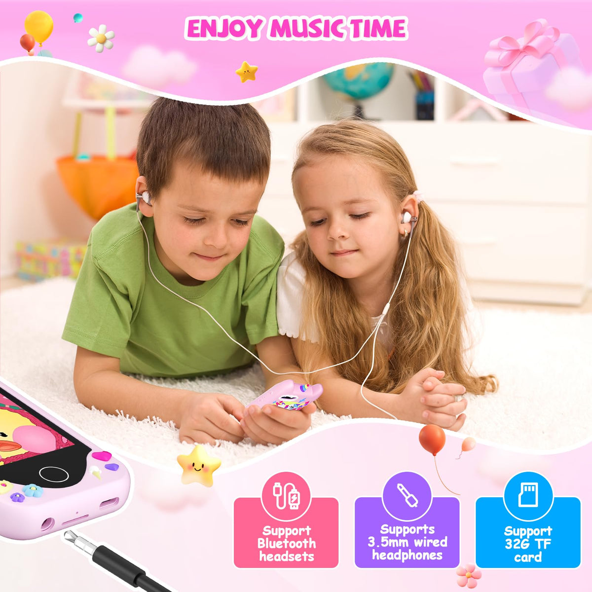 Yosfeng unicorn silicone case adds grip and anti-fall protection.