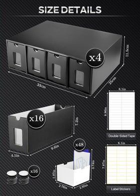 Box set displayed with multiple tiers and rows for MTG and sports cards