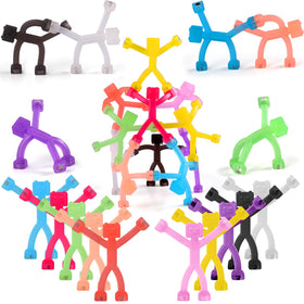 YOTNUS 24pcs magnetic travel robots translucent figures spark creative play on the go