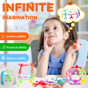YOTNUS magnetic-people-figures stack encourages creative storytelling and fine motor skills.
