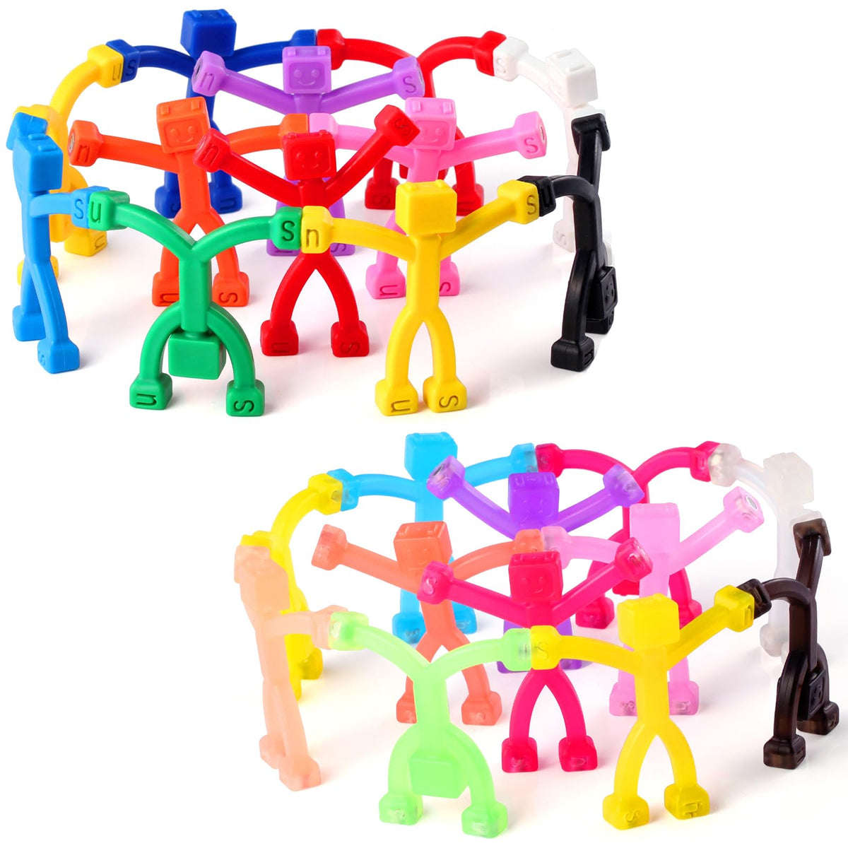 YOTNUS magnetic robot figures 24pcs for creative play and travel fun.