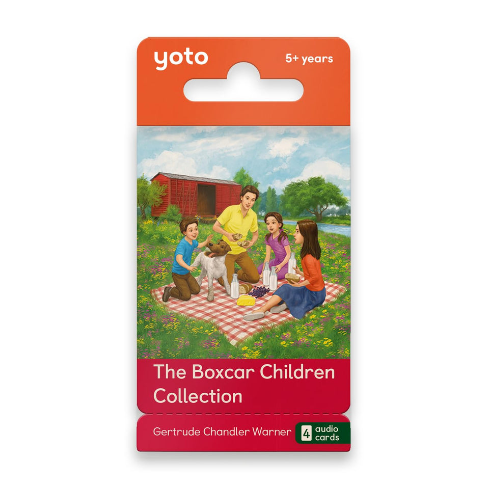 YOTO Boxcar Children collection card pack for screen-free storytelling at home.