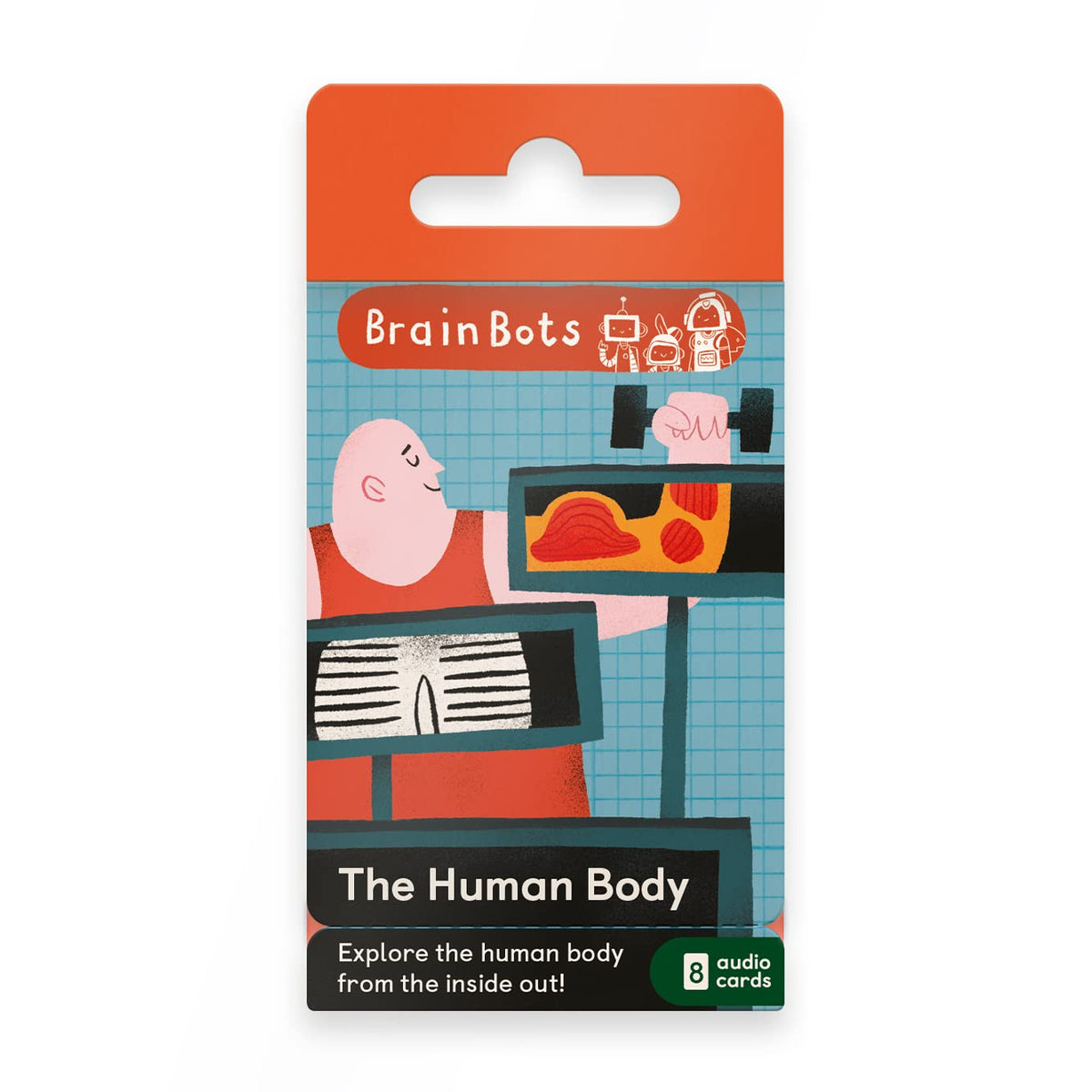 Yoto BrainBots Nellie card cover, engages with human body exploration for curious learners.