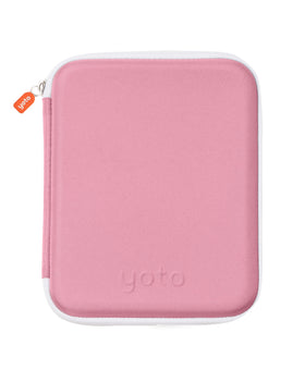 YOTO Card Case Think Pink, closed, keeps 64 cards organized for travel