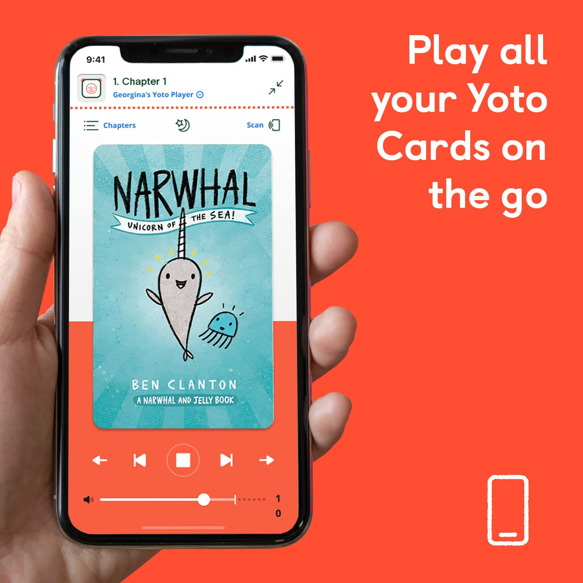 YOTO card dials volume and track control for easy listening.