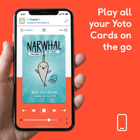 YOTO card dials volume and track control for easy listening.