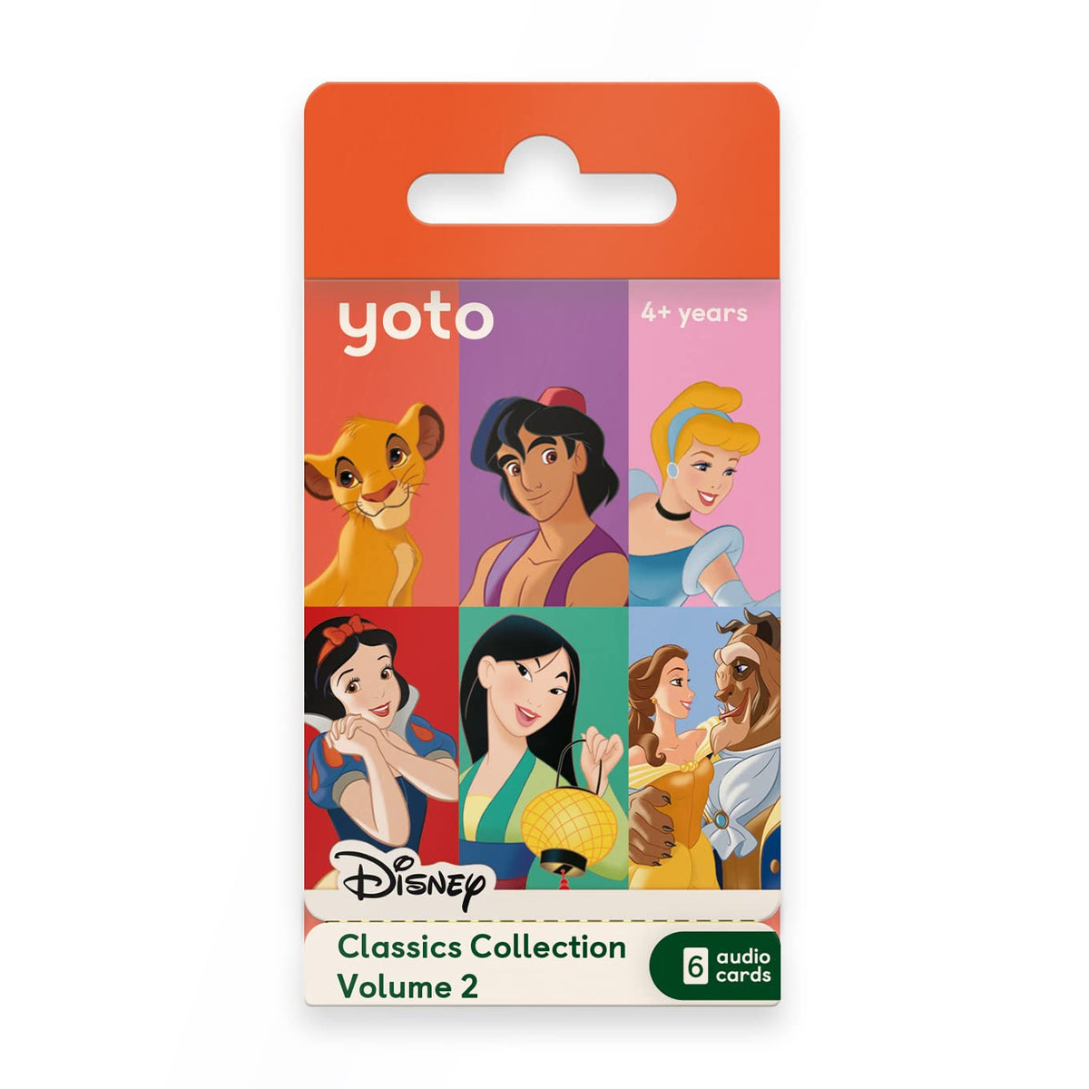 Yoto Disney Classics Vol 2 pack of six audiobook cards for screen-free storytelling