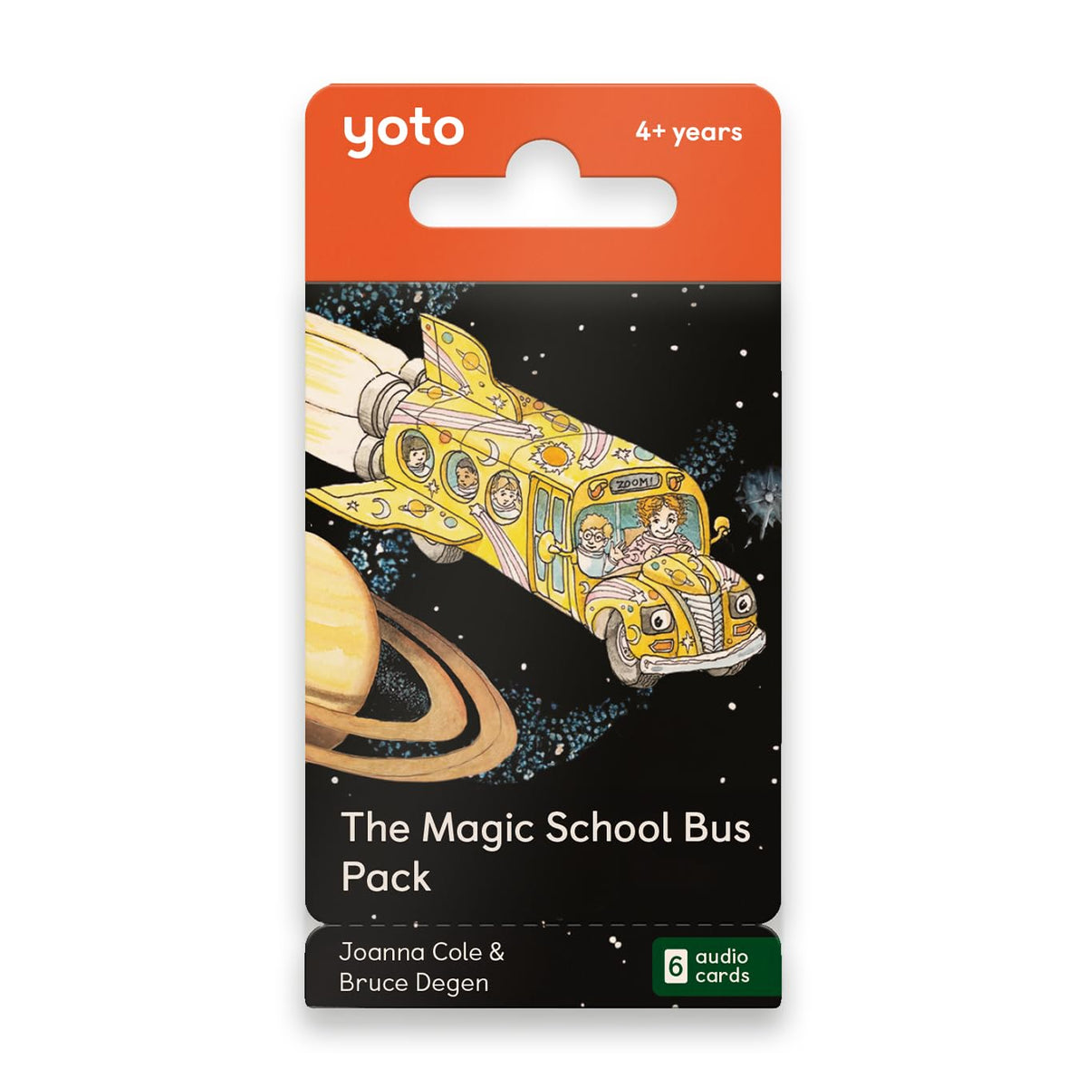Yoto Magic School Bus Pack card 01 with colorful cover art for curious minds.