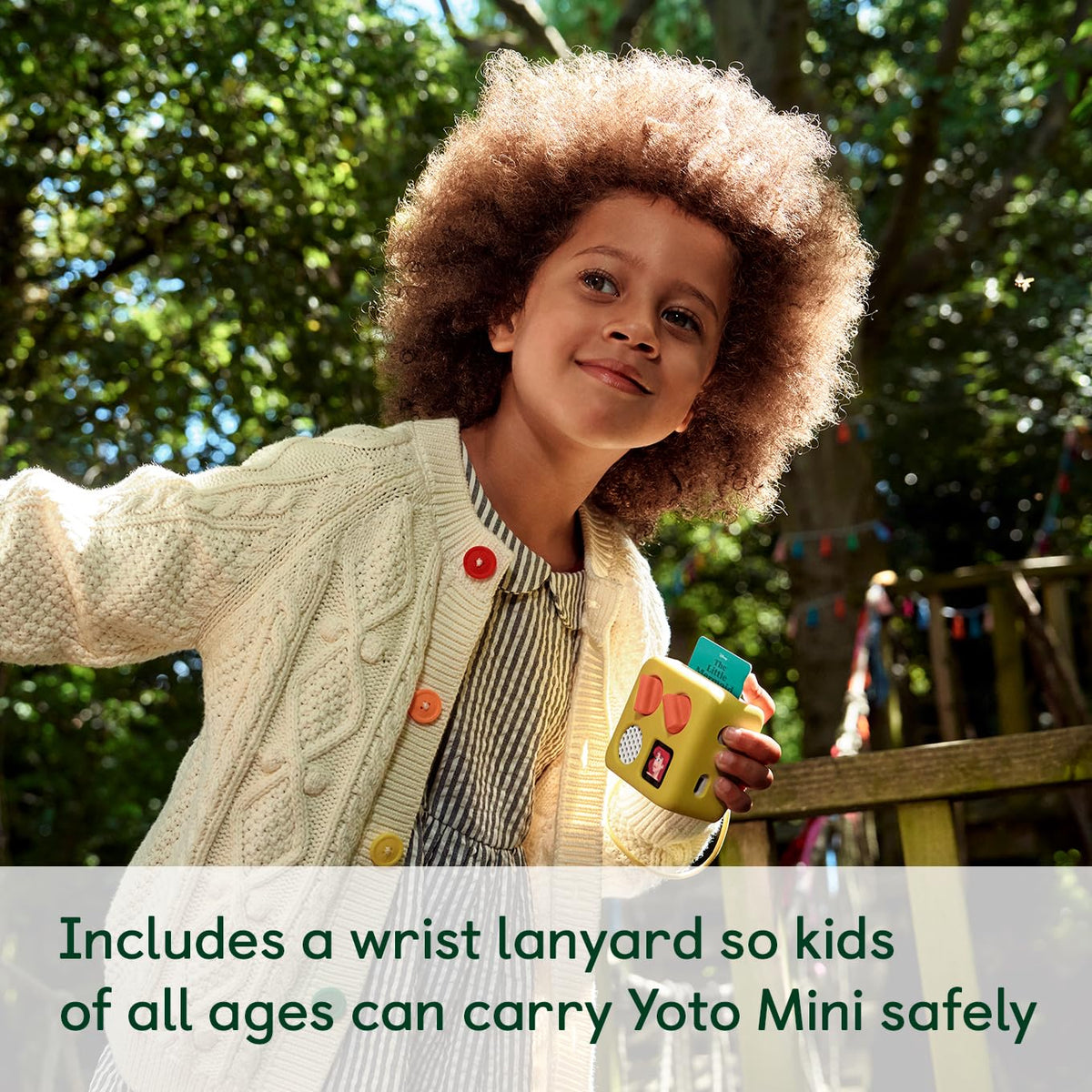 Fitted protective sleeve case safeguards the Yoto Mini during travel and daily use