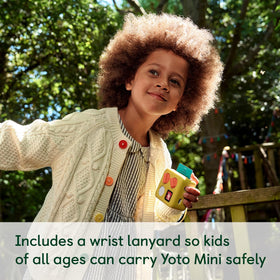 Fitted protective sleeve case safeguards the Yoto Mini during travel and daily use
