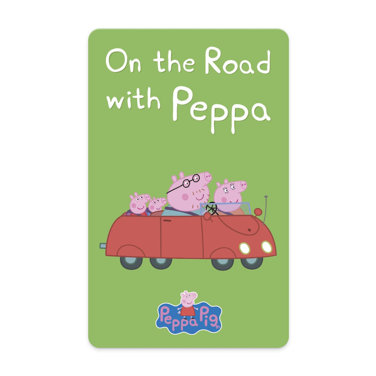 YOTO Peppa Pig on the Road cover invites screen-free travel storytelling for kids.