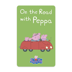 YOTO Peppa Pig on the Road cover invites screen-free travel storytelling for kids.