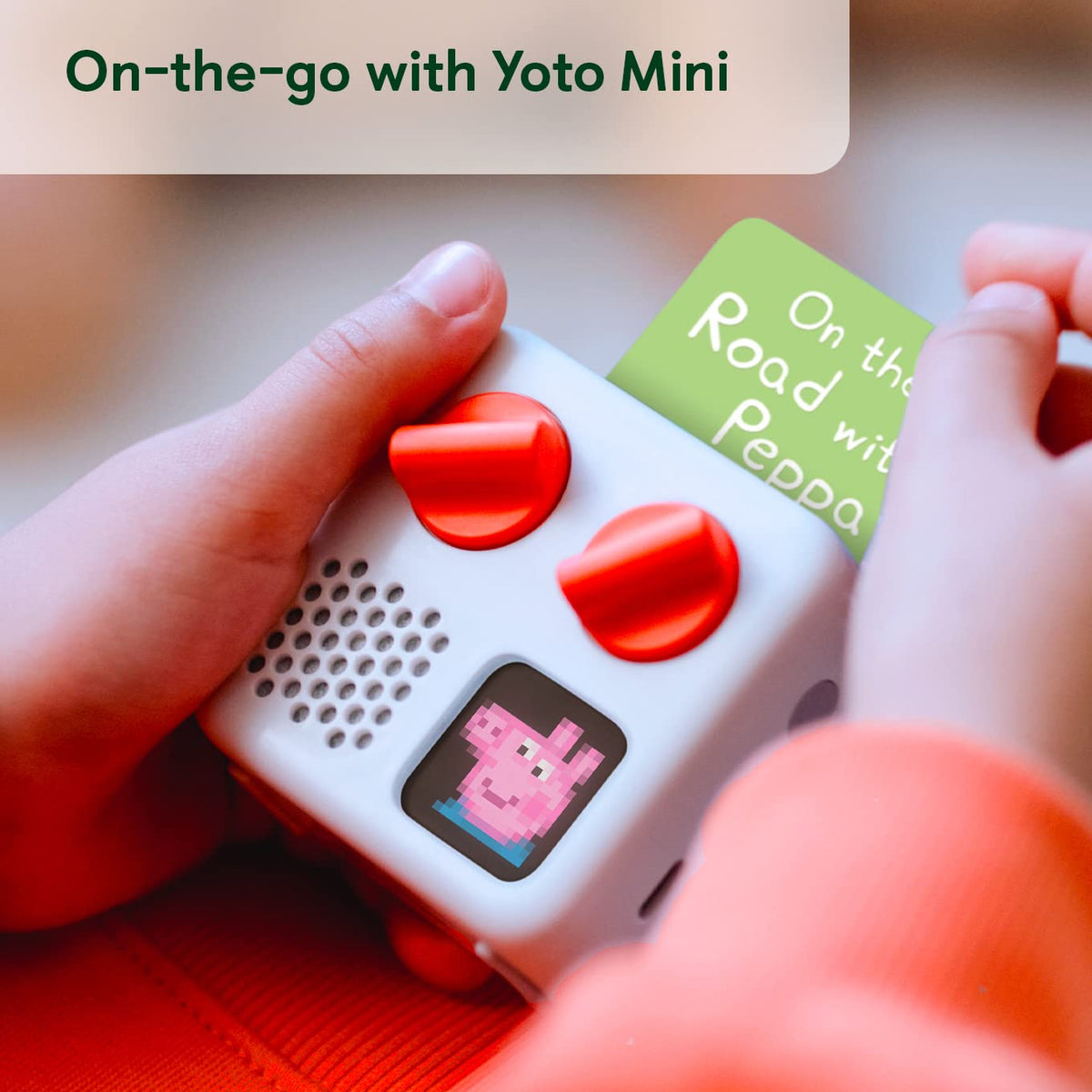 YOTO Peppa Pig parental-control feature keeps listening safe and kid-friendly.