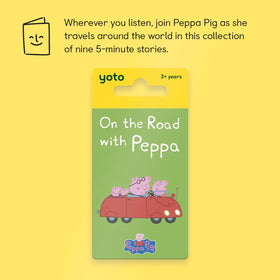 YOTO Peppa Pig world travel scene shows worldwide adventures for bedtime routines.