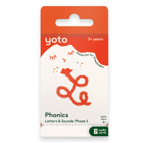 Yoto Phonics Whats That Sound card ready for interactive sound exploration and listening practice.