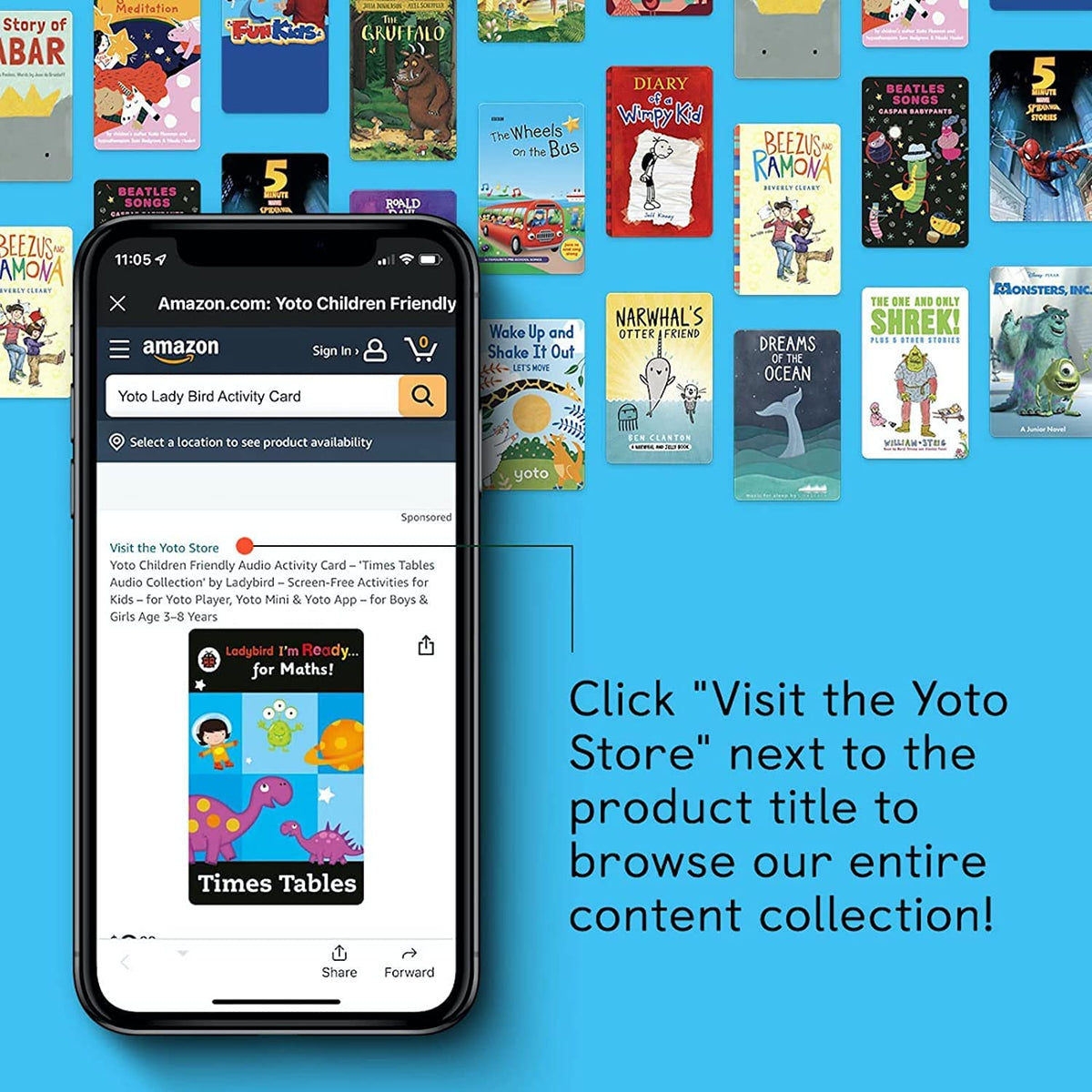 YOTO Player with a card inserted for easy setup and listening.